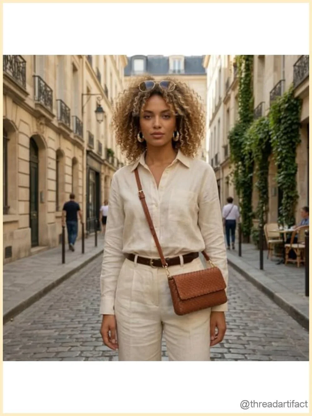 Small Handmade Vegan Leather Crossbody Bag with Built-in Wallet Card Slots
